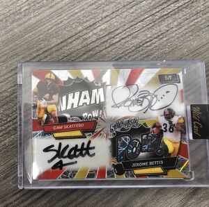 2024 Wild Card Comix 1/1 Cam Skattebo-Jerome Bettis Dual Autograph